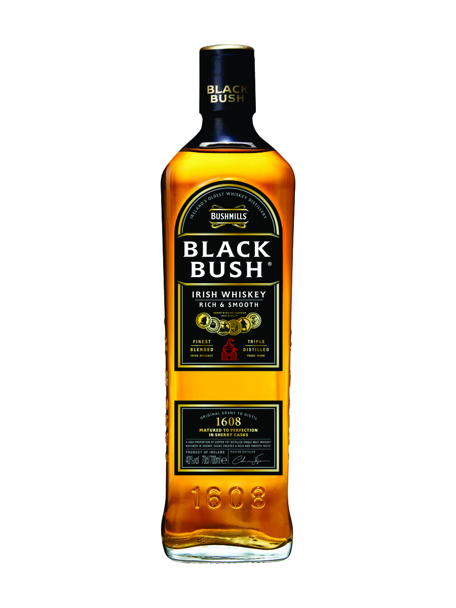 BUSHMILLS BLACK BUSH IRISH WHISKY