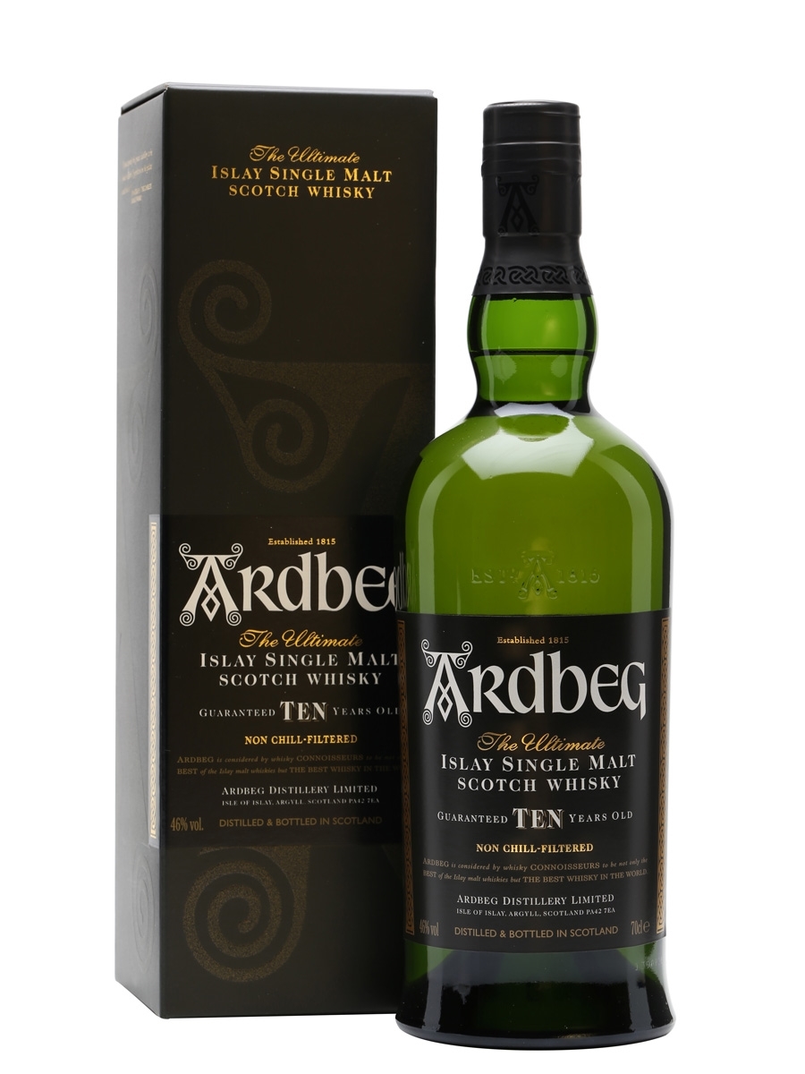 ARDBEG THE ULTIMATE ISLAY SINGLE MALT SCOTCH WHISKY GUARANTEED 10 YEARS OLD