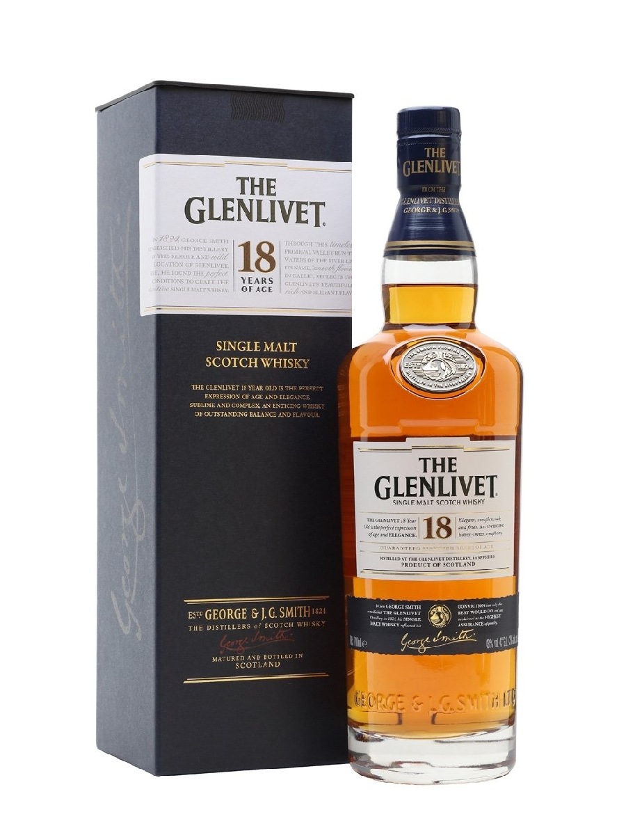 THE GLENLIVET SINGLE MALT SCOTCH WHISKY 18 YEARS